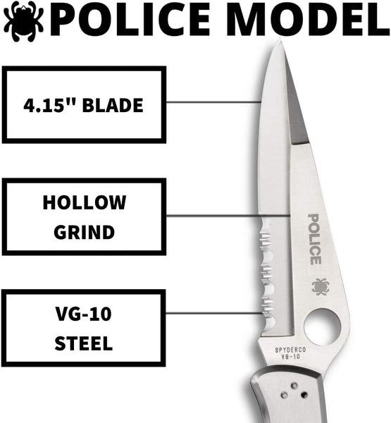 SPYDERCO Police Model Signature Knife - C07PS