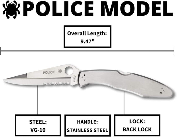 SPYDERCO Police Model Signature Knife - C07PS