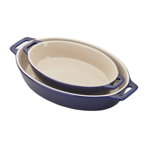STAUB Ceramic 2-pc Oval Baking Dish Set 40508-632