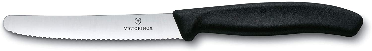 VICTORINOX Serrated Paring Knife 4in - Black 6.7833
